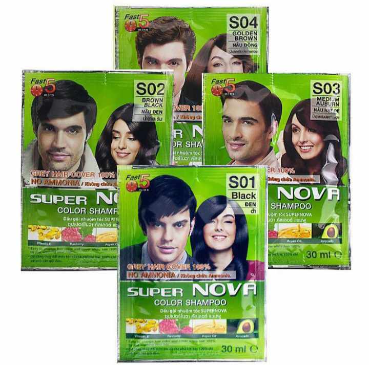 Gội nhuộm màu SUPER NOVA Thái lan