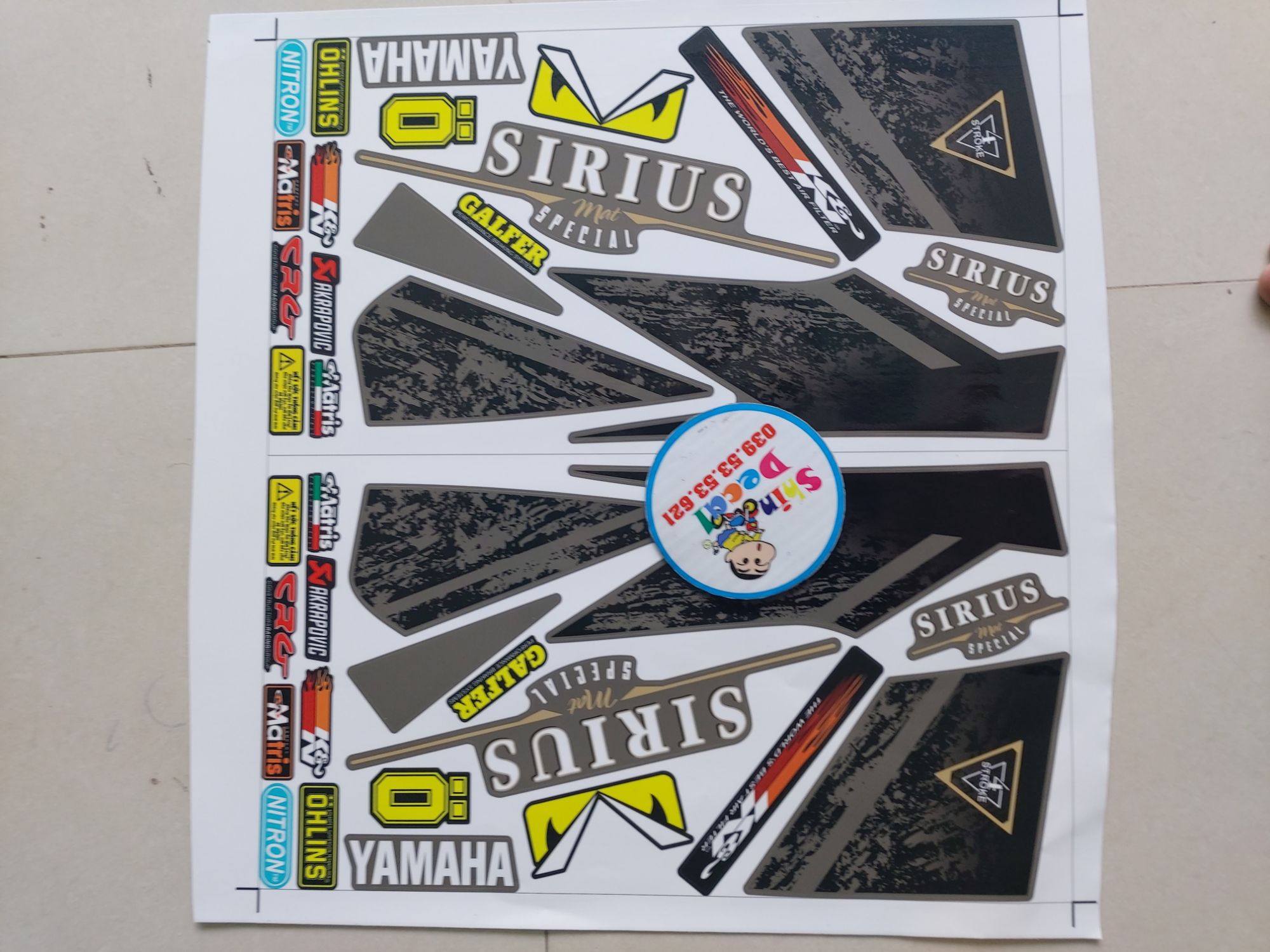 Tem sirius xăng cơ mat special bản đặc biệt 2019