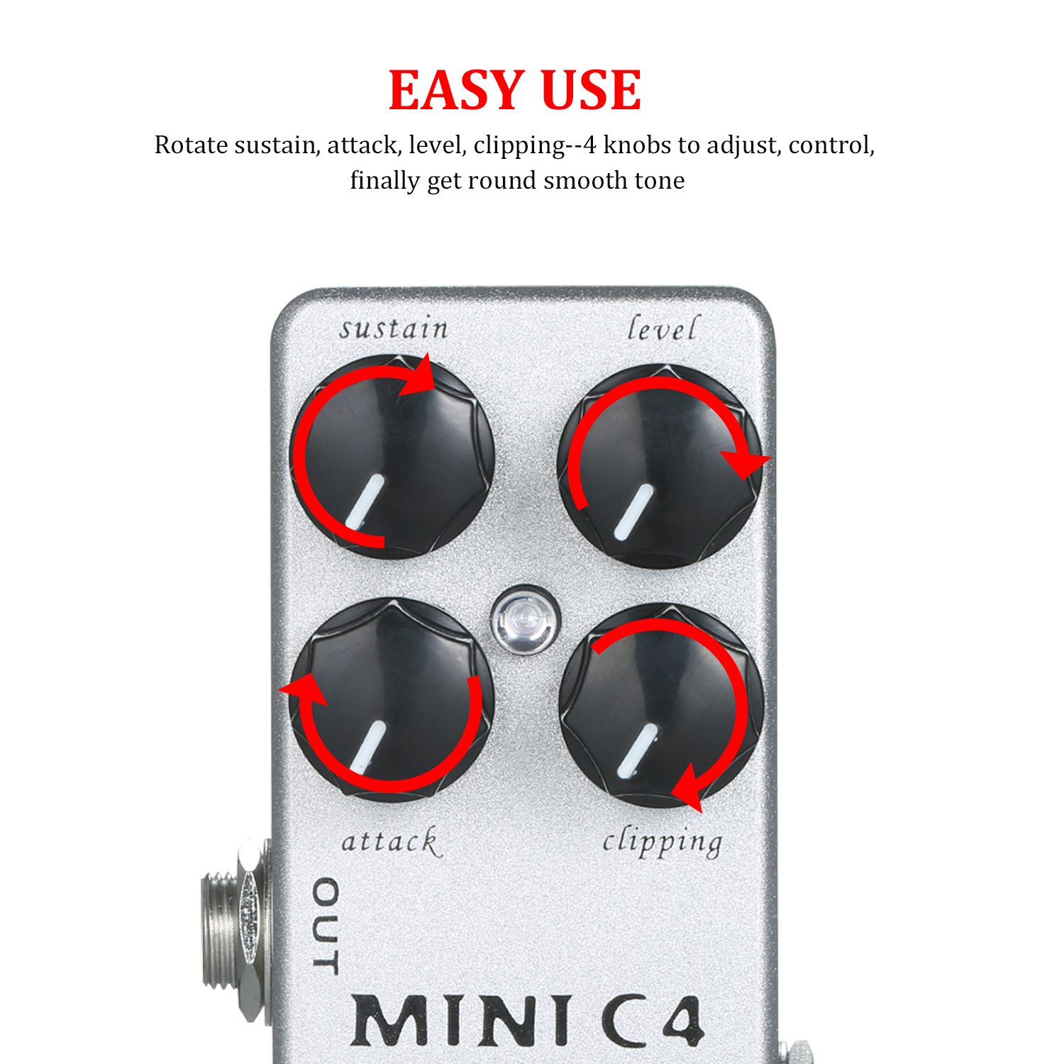 MOSKY MINI C4 Compressor Guitar Effect Pedal True Bypass