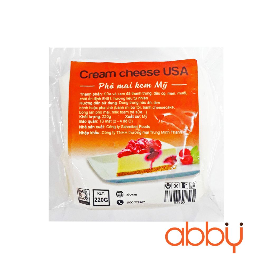 Kem Cream cheese hiệu USA 220g