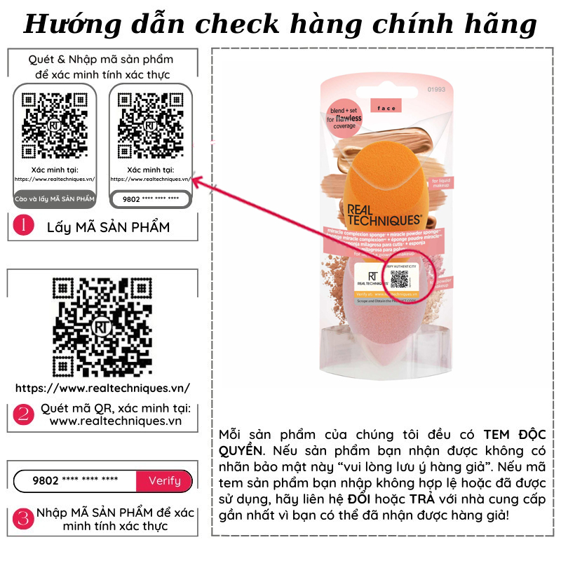 Set 2 Mút Cam Tán Nền Và Mút Hồng Phủ Phấn RT Real Techniques