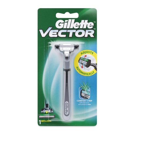 Bộ dao cạo râu Gillet Vector Plus 1Up và vỉ 2 lưỡi dao