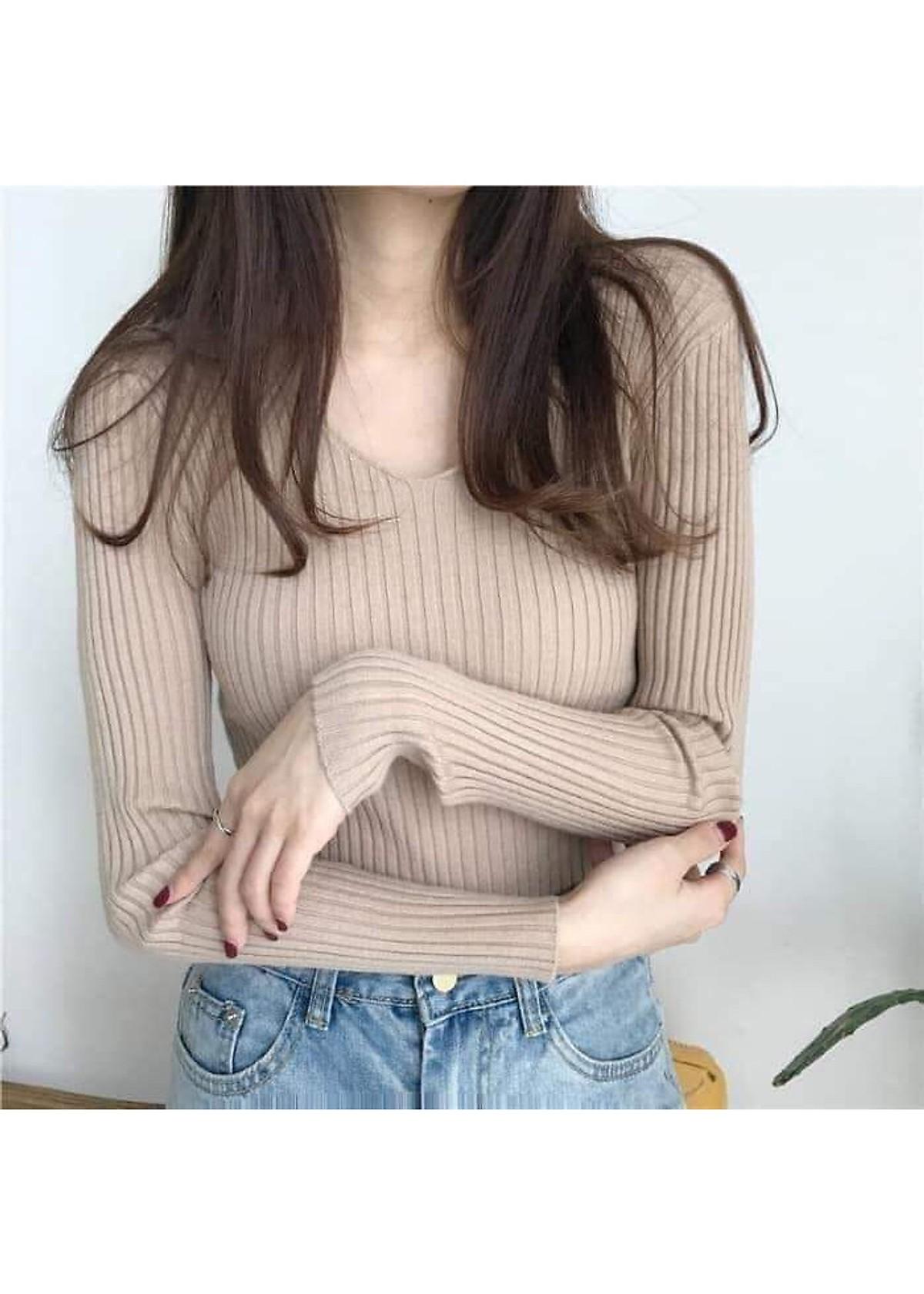 Áo len đũa cổ tim hottrend