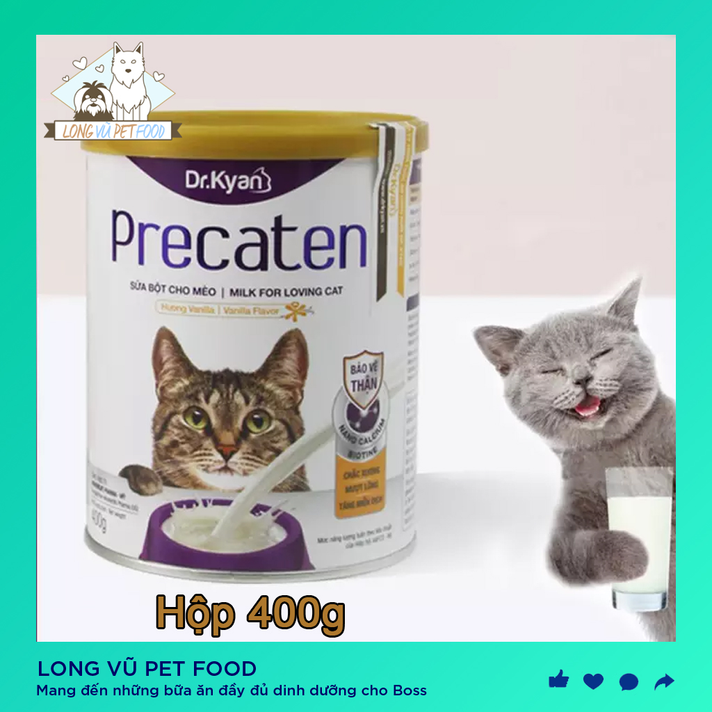 Sữa bột cho mèo con Precaten Dr.Kyan Hộp 400g - Sữa cho mèo con - Long Vũ Pet Food