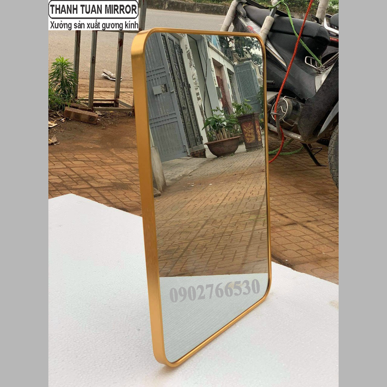 Gương khung nhôm chữ nhật đủ size hàng có sẵn tt-071
