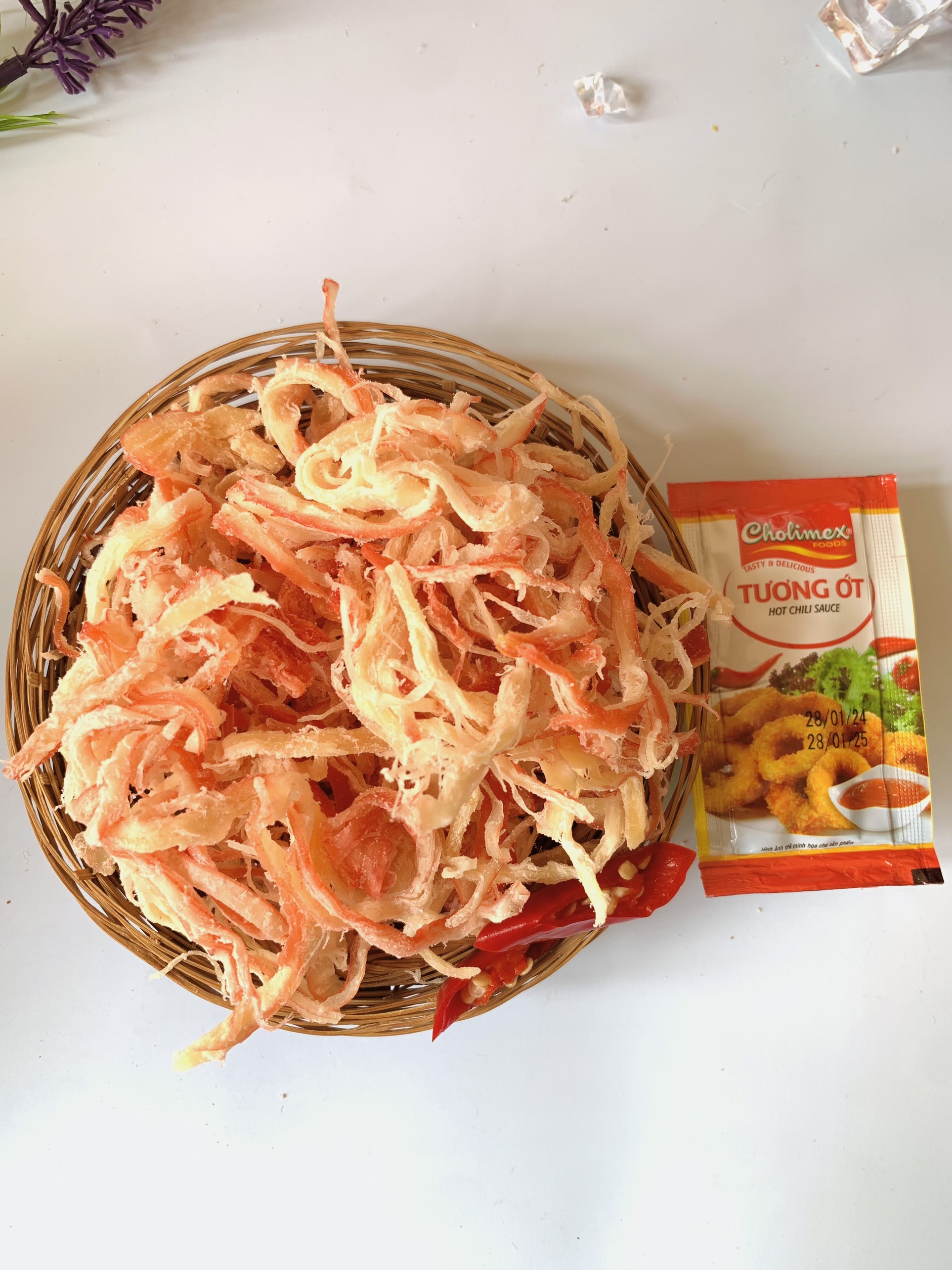 150g Mực Xé Sợi Hấp Nước Cốt Dừa Bò Đội Nón