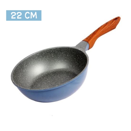 CHẢO CHỐNG DÍNH ĐÚC VÂN ĐÁ SÂU LÒNG 22CM.