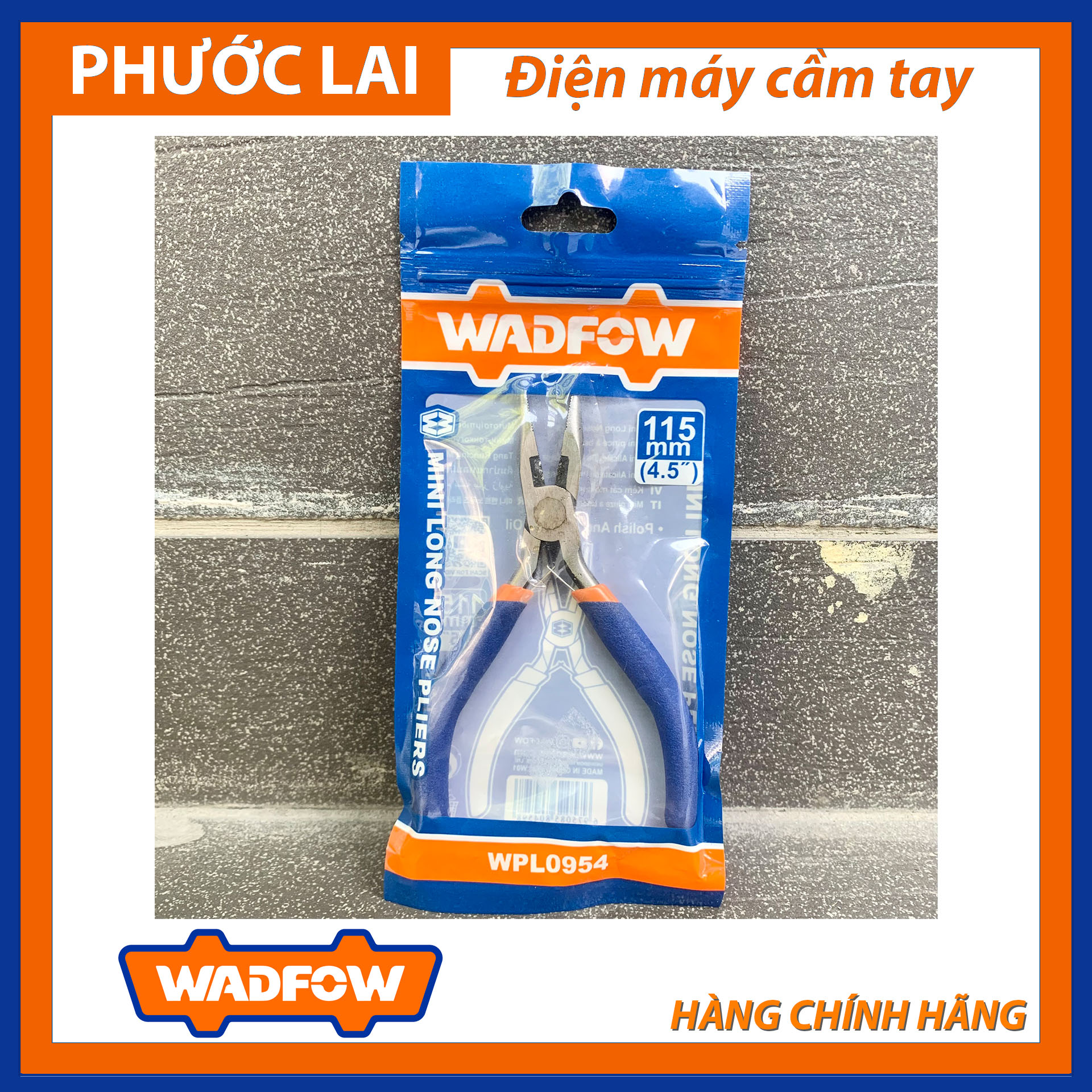 Kềm mũi dài mini 4.5" (Chính Hãng) WADFOW WPL0954 (Phước Lai PLC)