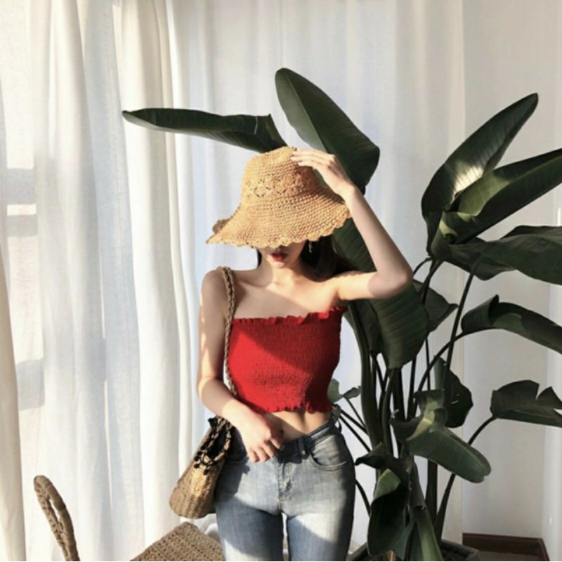 Áo Ống Nhún Croptop Đủ Màu.
