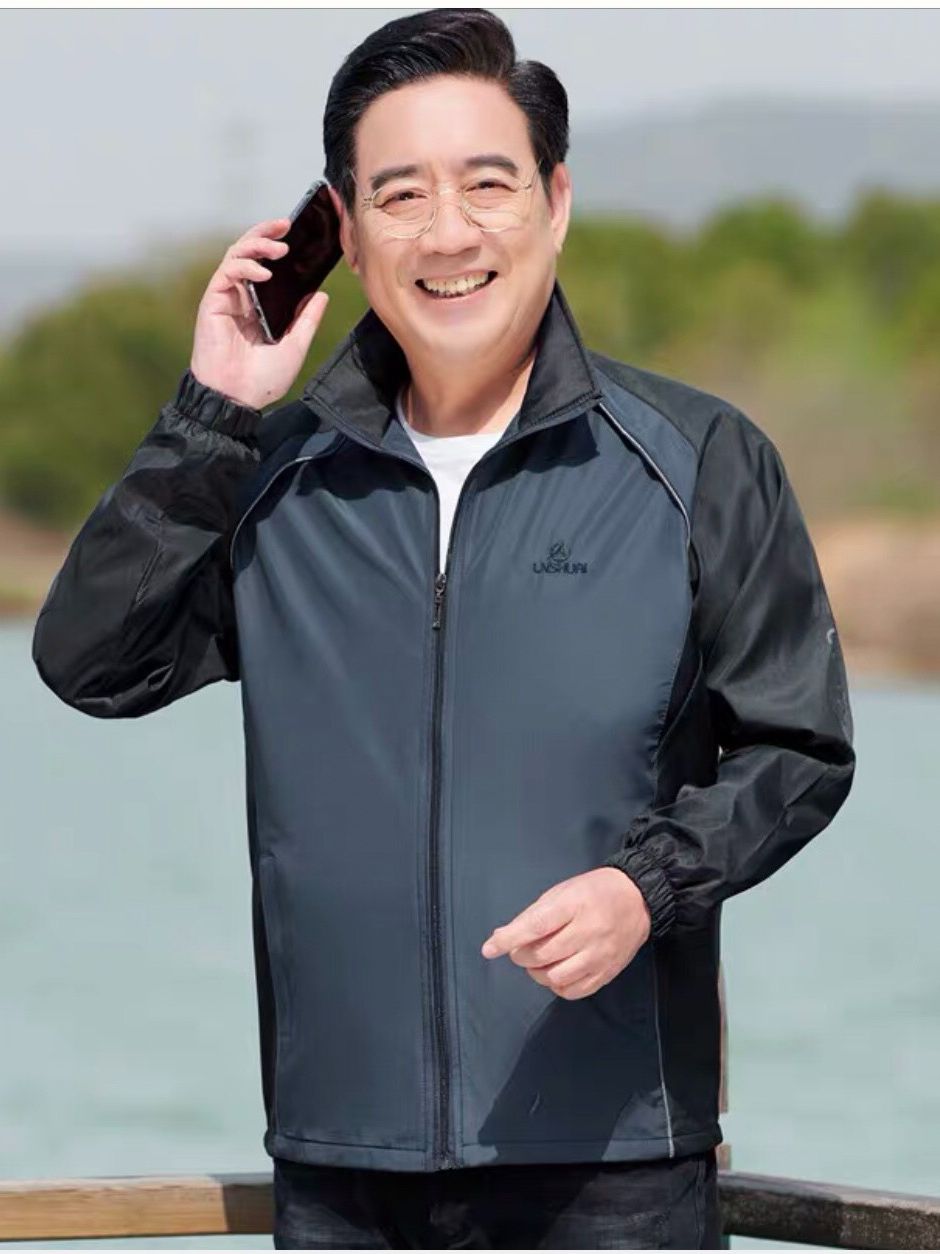 Áo khoác nam ,áo khoác gió trung niên nam hàng quảng châu