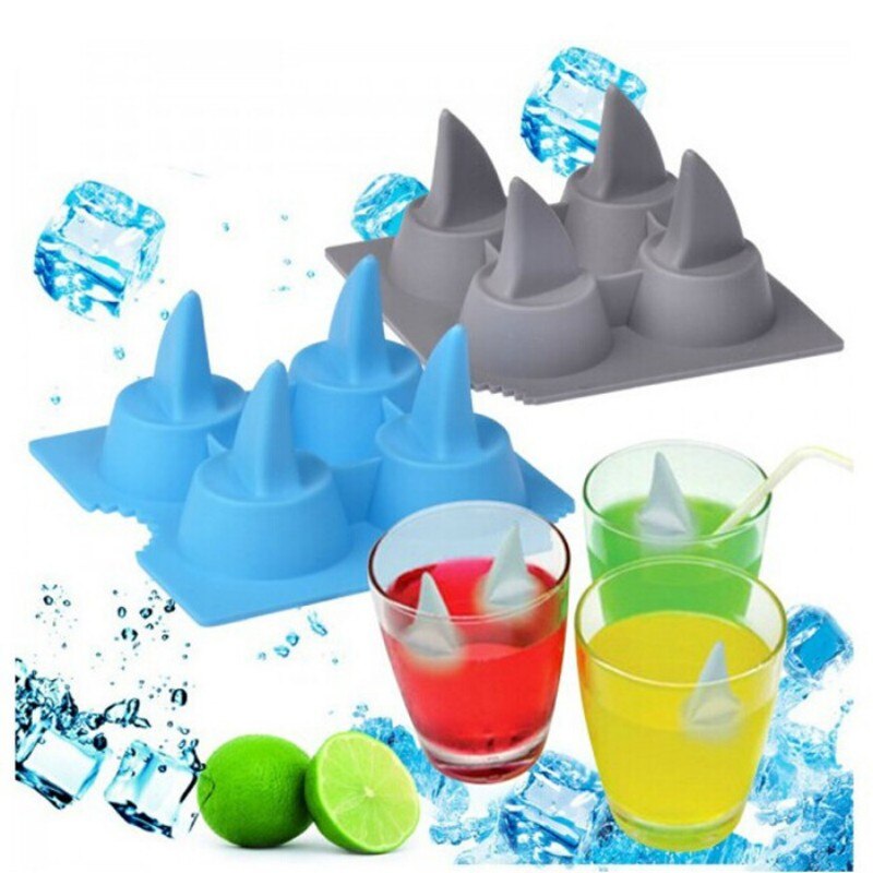 Creative Shark 3D Shape Ice Tray Forma De Gelo Ice Cream Tools Ice Cube Tray Ice Cube Mold