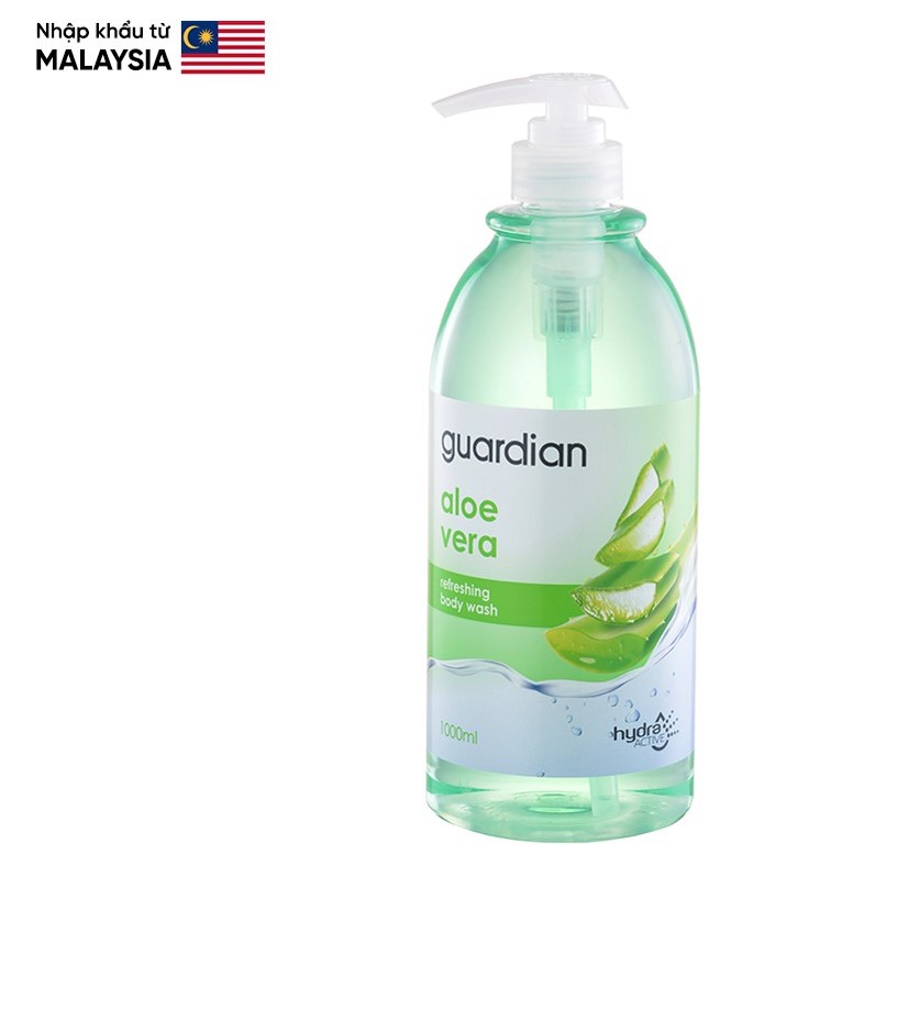 Sữa tắm Guardian nha đam tươi mát 1000Ml | Aloe Vera Refreshing Body Wash.
