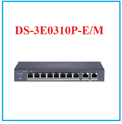 8-port 10/100Mbps Unmanaged PoE Switch HIKVISION DS-3E0310P-E/M