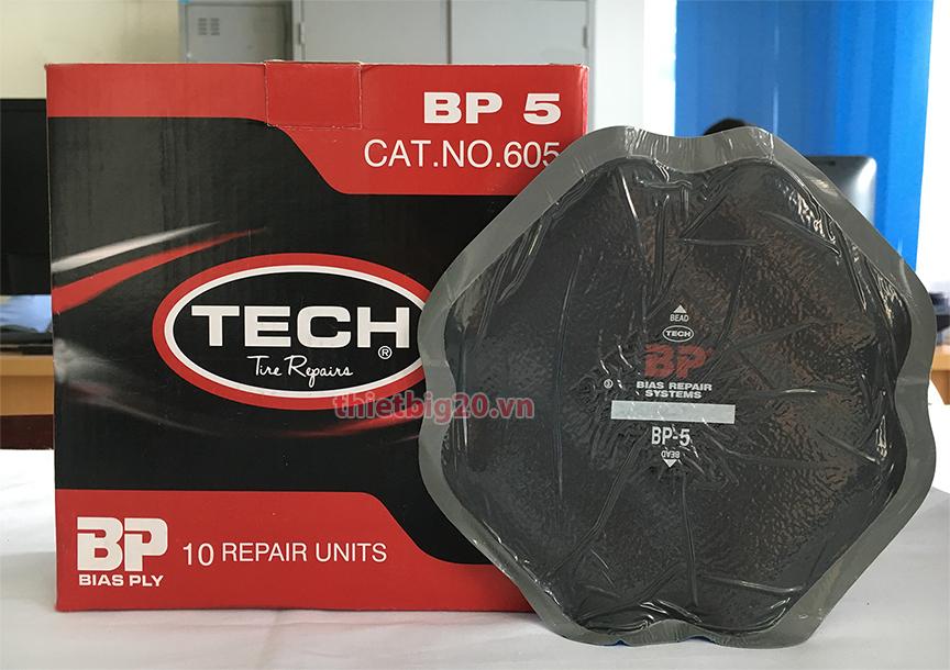 Miếng vá lốp bố chéo Tech BP-5 (165x165mm) - 10 miếng