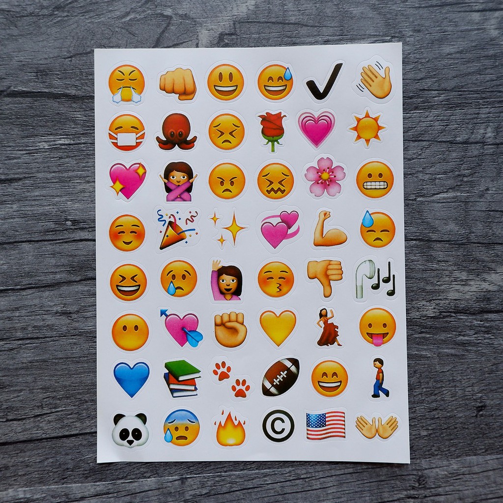 [HCM]Bộ 4 Tấm Emoji Stickers Lớn