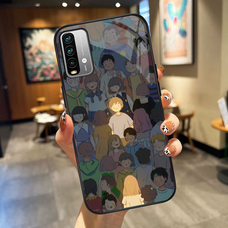 Ốp Lưng XIAOMI REDMI 9T,POCO M3 mặt kính cường lực cao cấp, ốp đôi