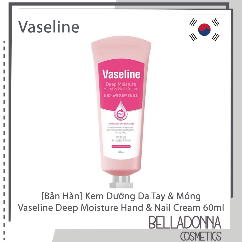Kem dưỡng da tay & móng vaseline 24h deep moisture hand & nail cream 60ml