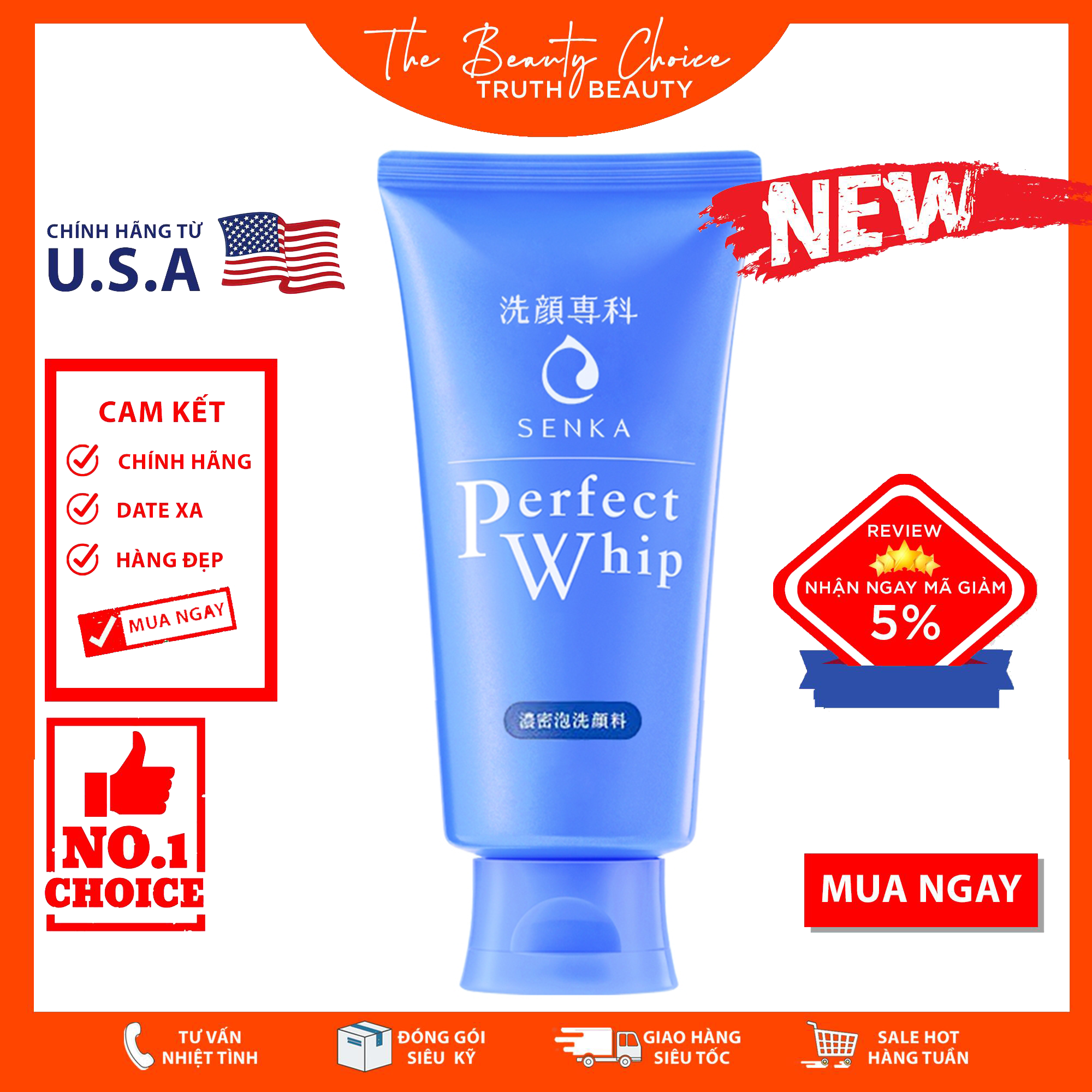 [HCM]Sữa Rửa Mặt Shiseido Senka Perfect Whip (120g)
