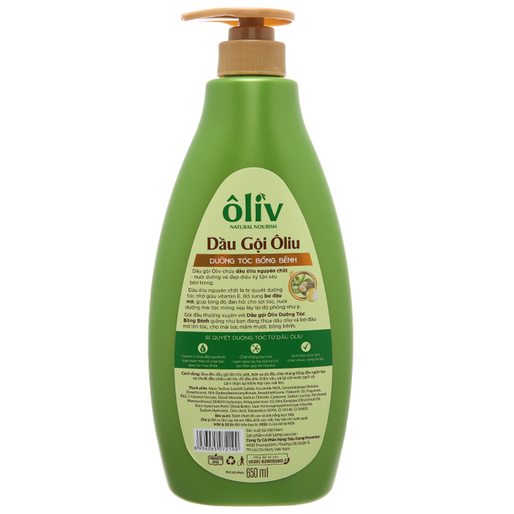 Dầu gội Ôliv Dưỡng Tóc bồng Bềnh 650ml