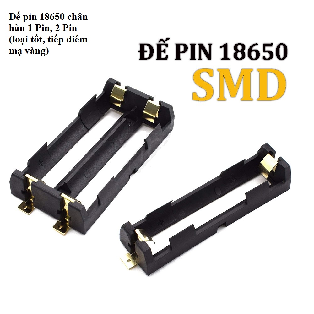 Đế pin 18650 1cell 2 cell chân đồng