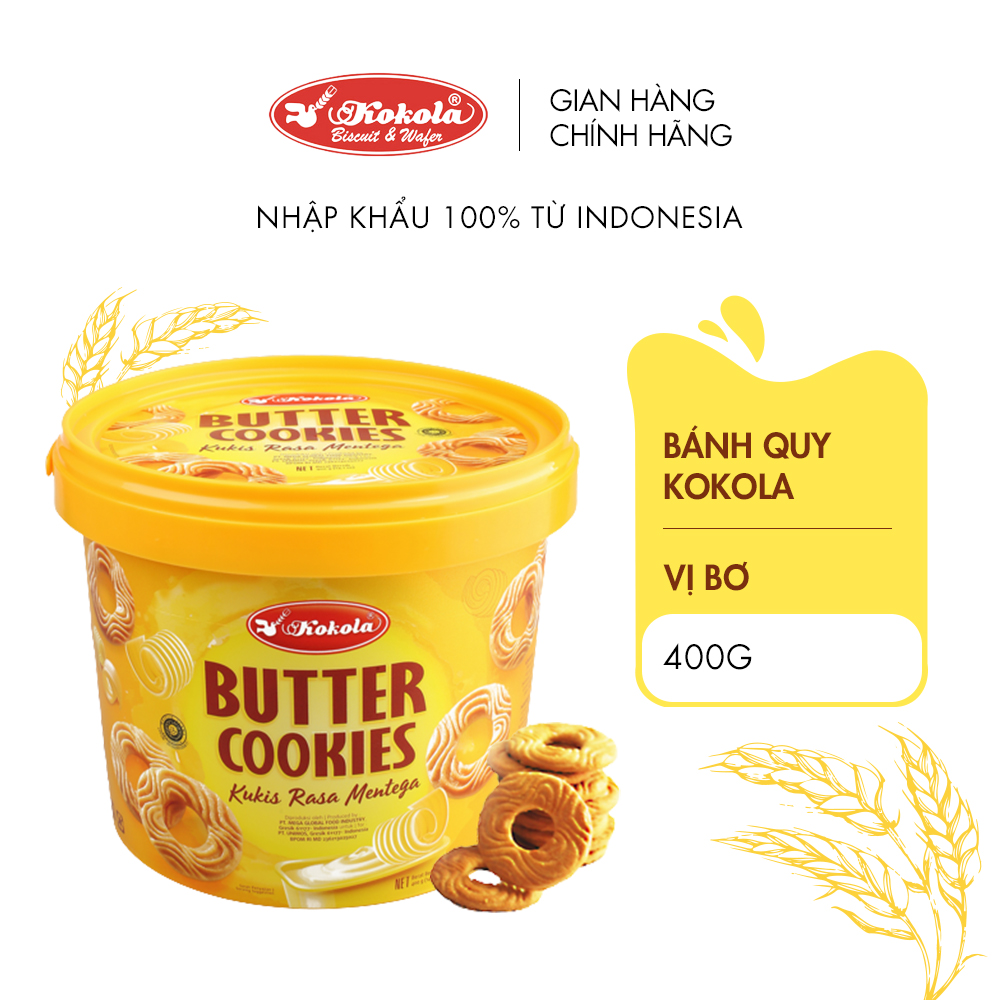 BÁNH QUY BƠ  KOKOLA 400 GRAM ( BƠ/ VANI/ DỪA/ PHÔ MAI / HỖN HỢP ) 21279