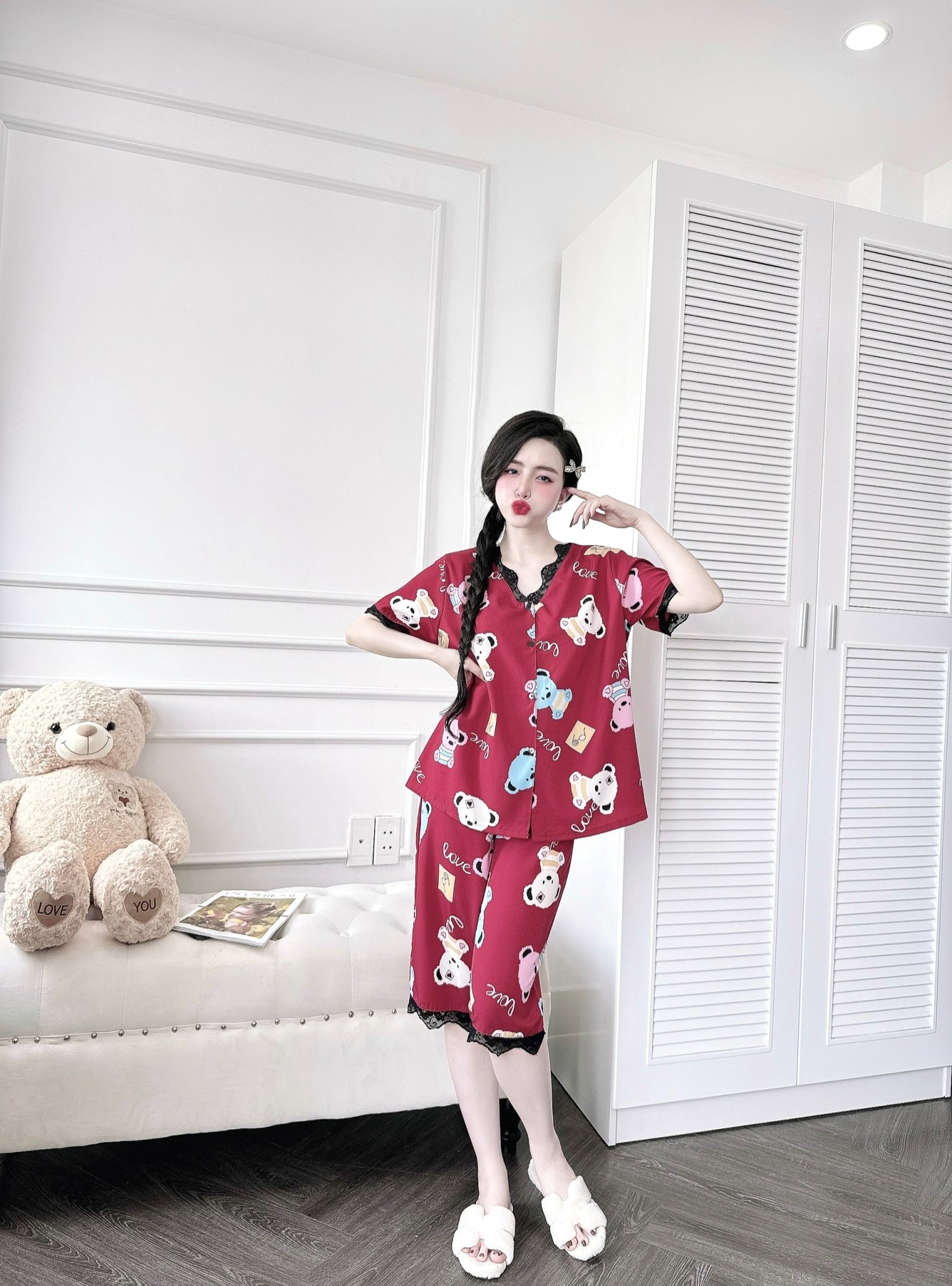 Đồ Bộ Ngủ Nữ Lửng Cao Cấp Lụa Nhật Bigsize 50-100kg