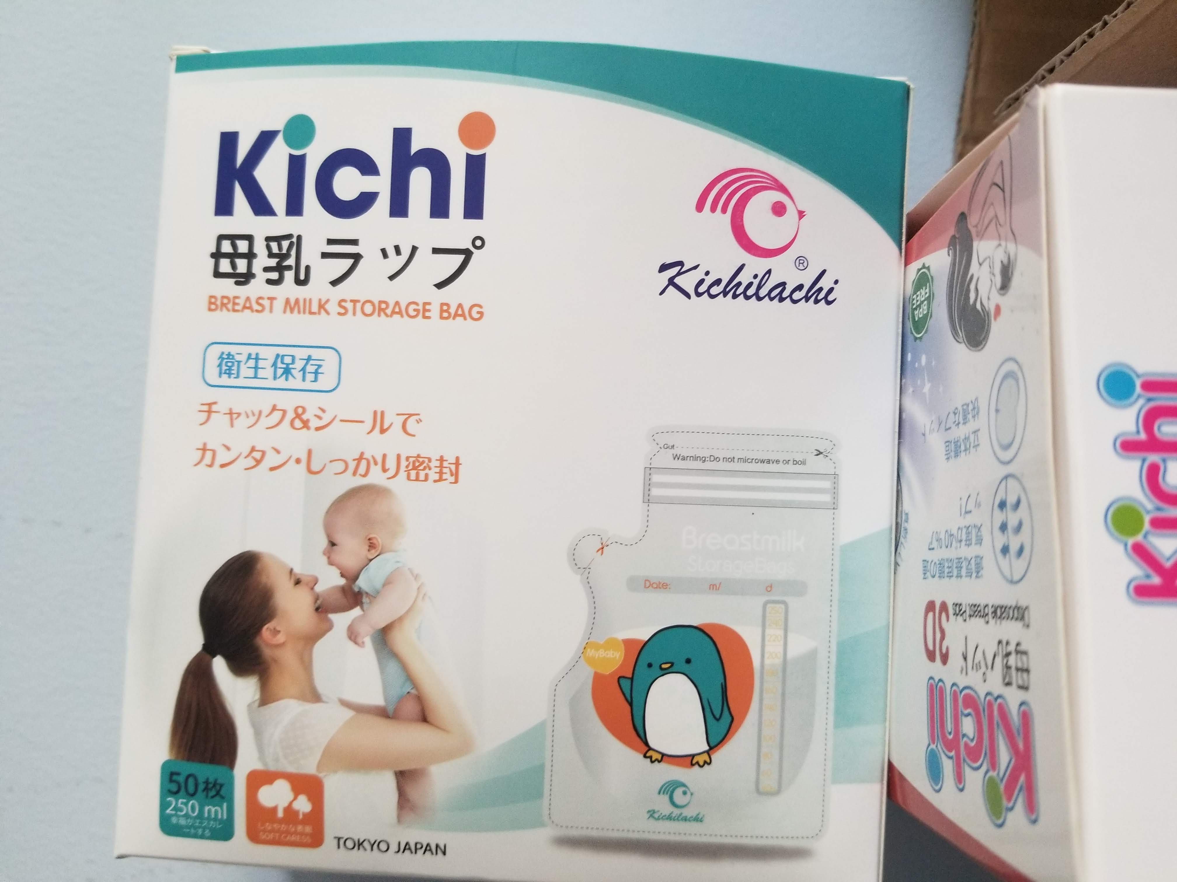 [HCM]Túi trữ sữa Kichi Nhật Bản 120ml, 250ml hộp 30 cái, 50 cái