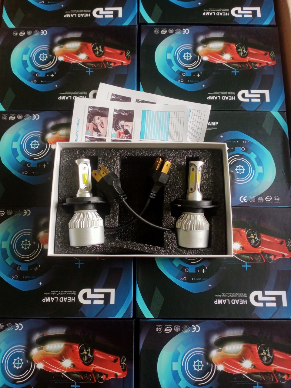Đèn pha led C6 3 tim H4 Loại 1 Siêu Sáng( giá 1 bóng )
