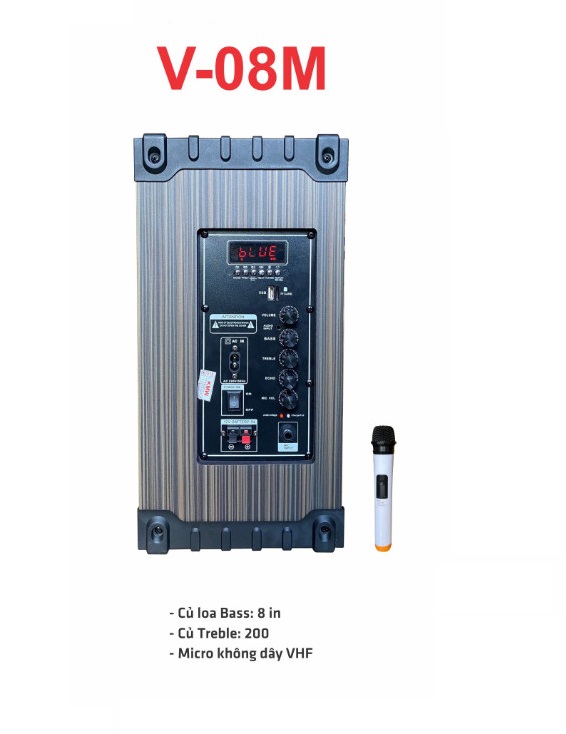 [HCM]Loa kéo Bluetooth mini Forzen V-08M ( bass 2 Tấc) - Model 2022 Cực hay - 2 Micro