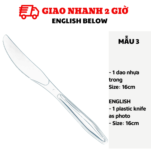 Muỗng nĩa nhựa - Plastic spoon - fork cch51