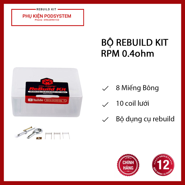 Bộ Rebuild Kit RPM 0.4ohm - Rebuild occ 0.4 cho RPM - Hàng chính hãng