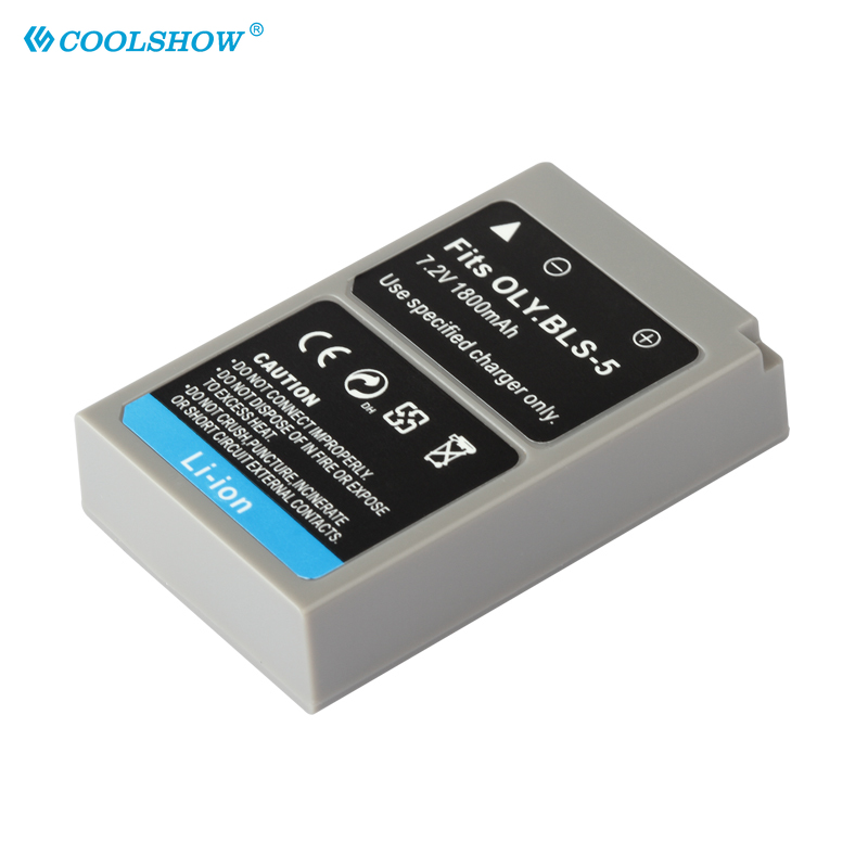 Psbls5 PS-BLS5 bls5 Pin cho Olympus OM-D E-M10 bút E-PL2 E-PL5 E-PL6 E-PL7 E-PM2 stylus1 PS-BLS5 1800mAh máy ảnh BATTERIE