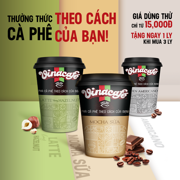Combo 2 Ly Vinacafé Các Vị