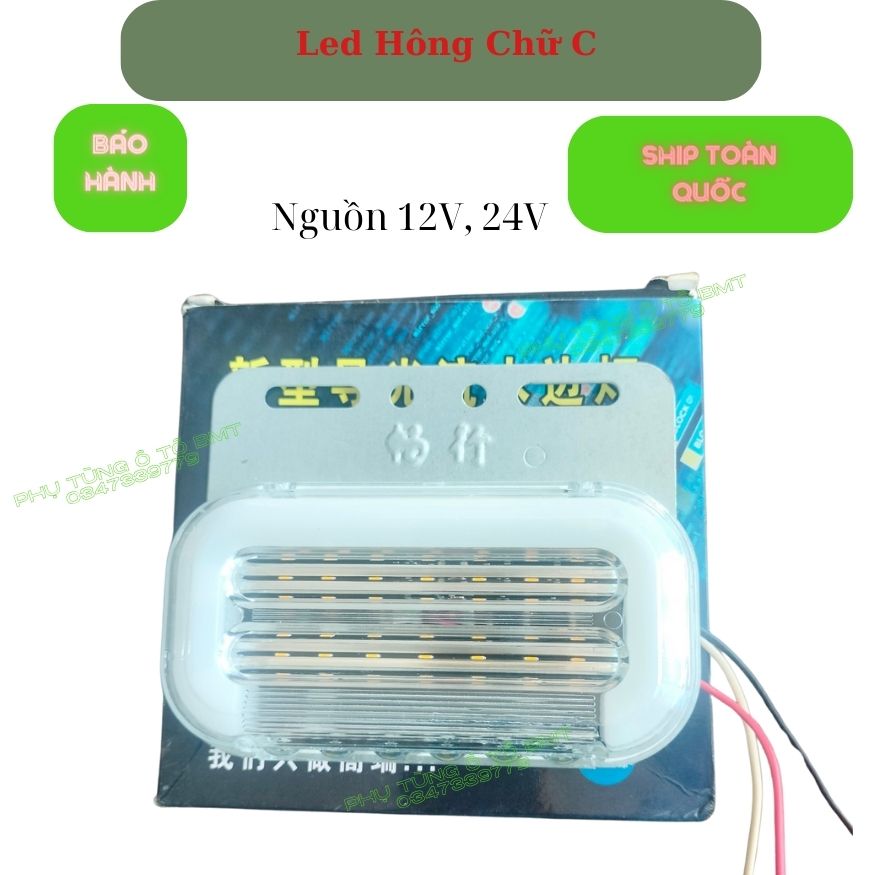 Đèn led hông, led sườn loại chữ C nhảy đuổi - 12v, 24v , kích thước L135xb83, mẫu mới . Hàng tốt đảm bảo không vào nước.