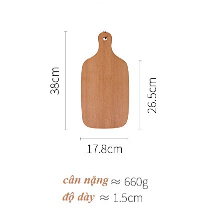 Thớt gỗ trang trí có tay cầm - Giba