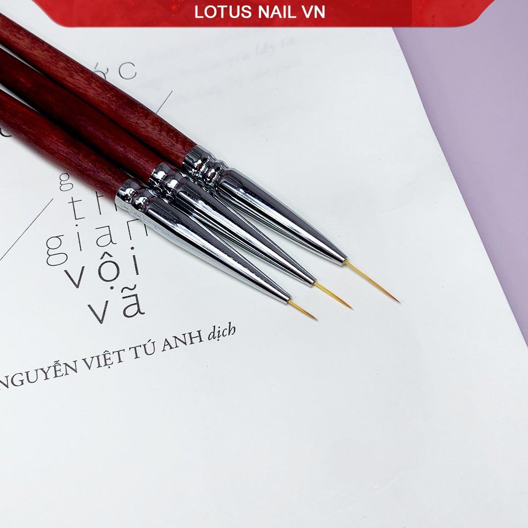Cọ vẽ móng cán gỗ cao cấp đủ loại