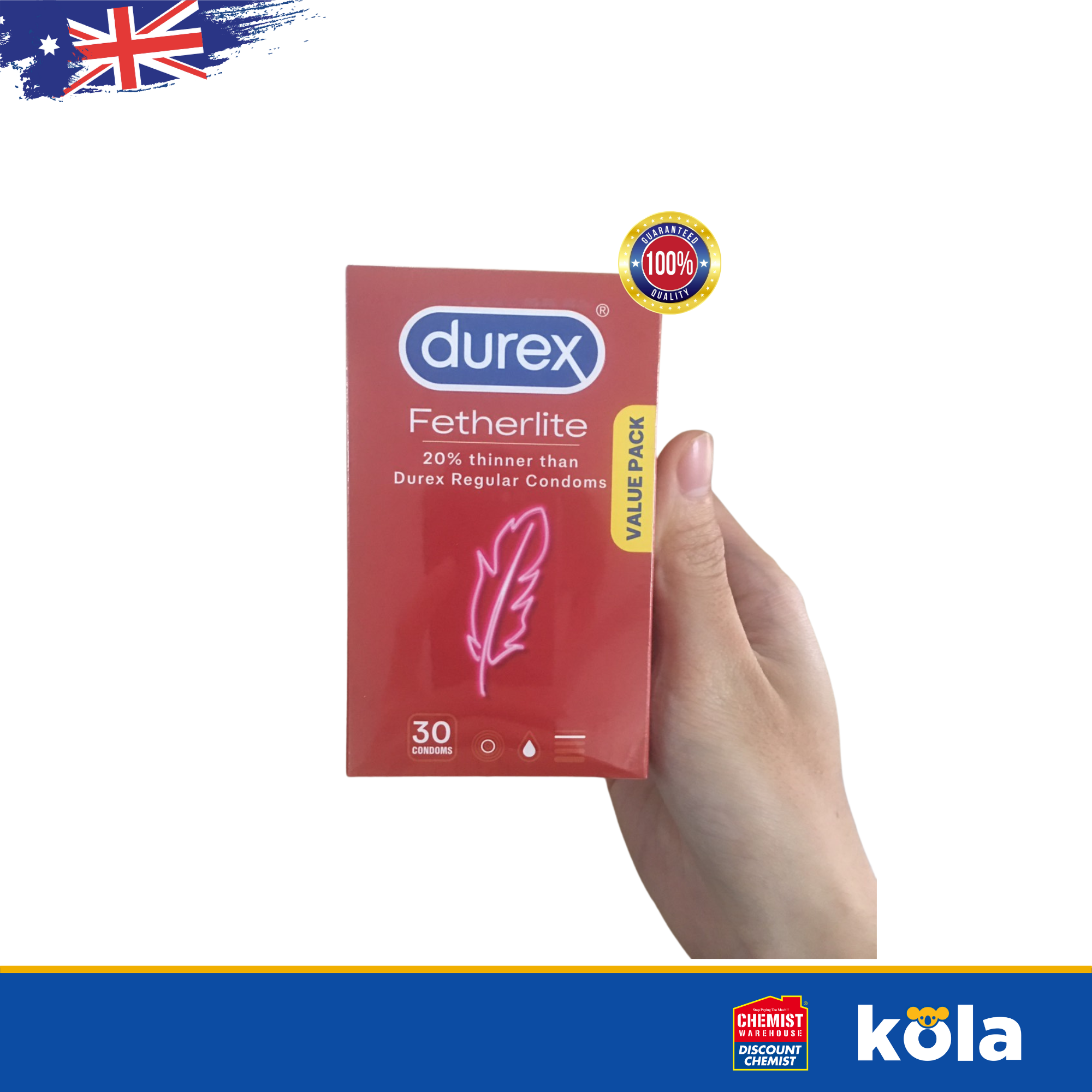 Bao cao su Durex Fetherlite Ultra Thin Feel Condoms Extra Sensitive 30 chiếc