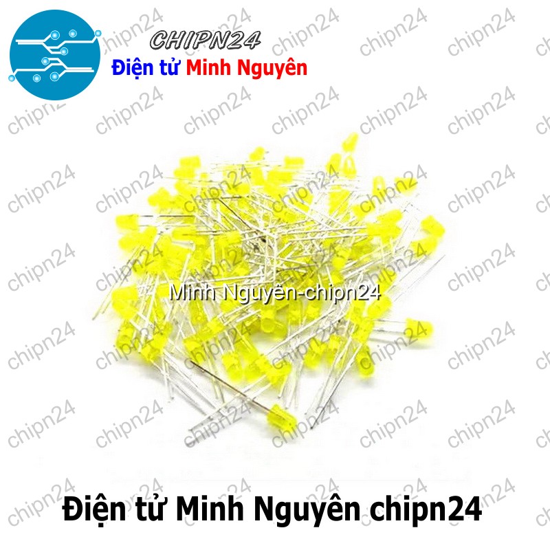 [50 con] (TK1) Led 3mm Vỏ Đục Màu ra Màu (Đỏ/Vàng/Xanh Lá/Dương/Trắng/Cam) - [Chọn Loại] - HHH.00191