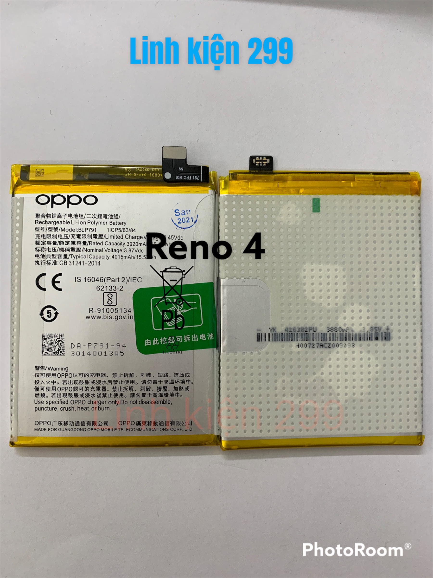 PIN OPPO RENO FULL MÃ -  RENO 2/3/4/5 PRO