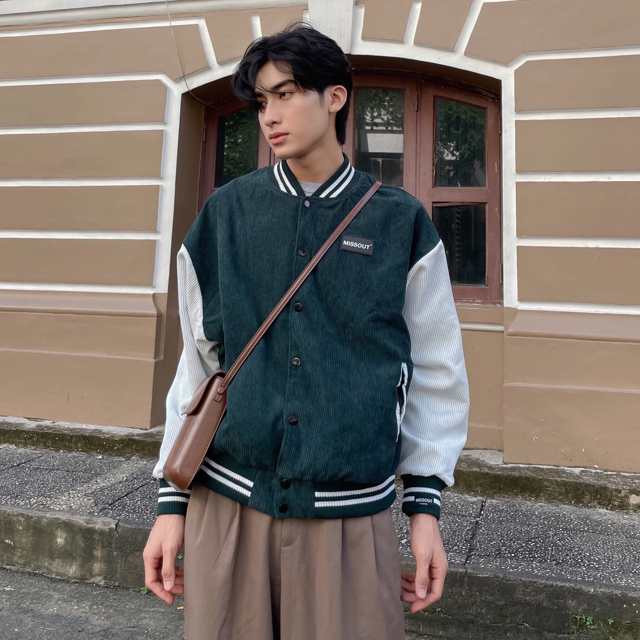 ÁO KHOÁC FABRIC BOMBER MOSS GREEN MST