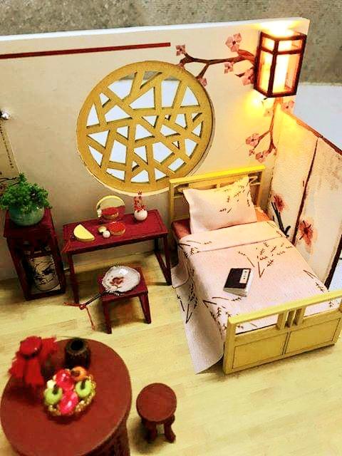 Mô hình nhà gỗ DIY " Khuê phòng"