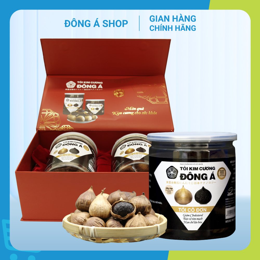 Hộp quà Tỏi đen Kim Cương Đông Á 400g