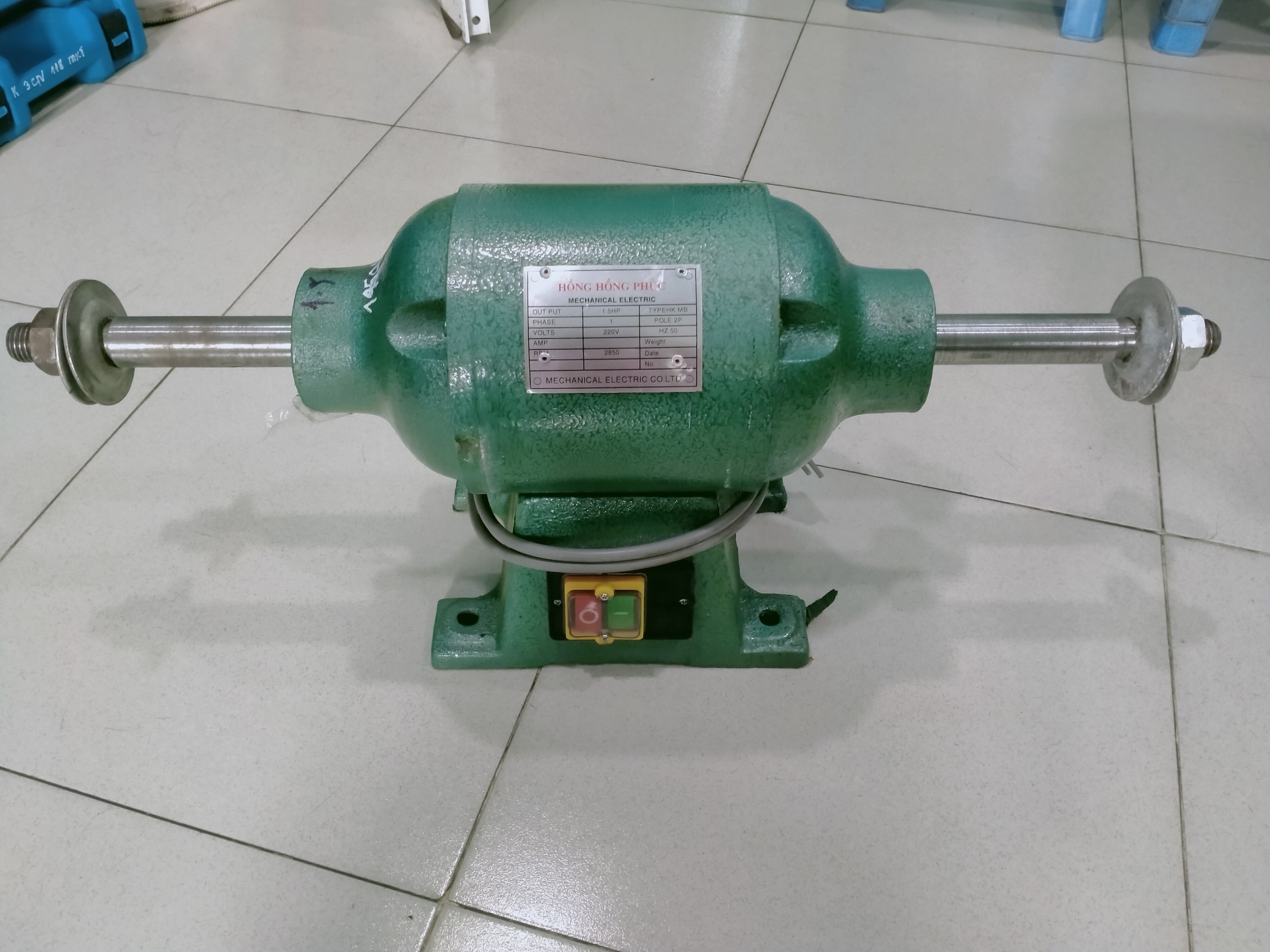 Máy đánh bóng 2 đầu 1.5Hp, dây đồng 100%