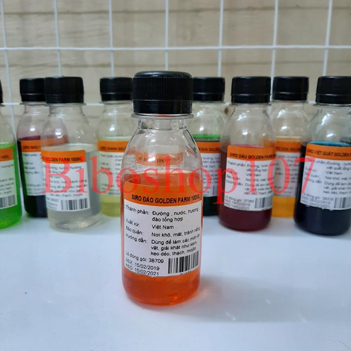 Siro hương đào golden farm 100ml