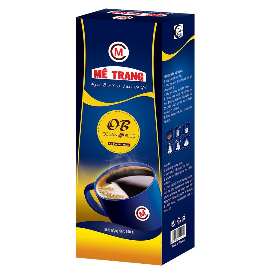 [HCM]Cà phê Ocean Blue hút chân không (Ocean Blue vacuum ground coffee) 500g