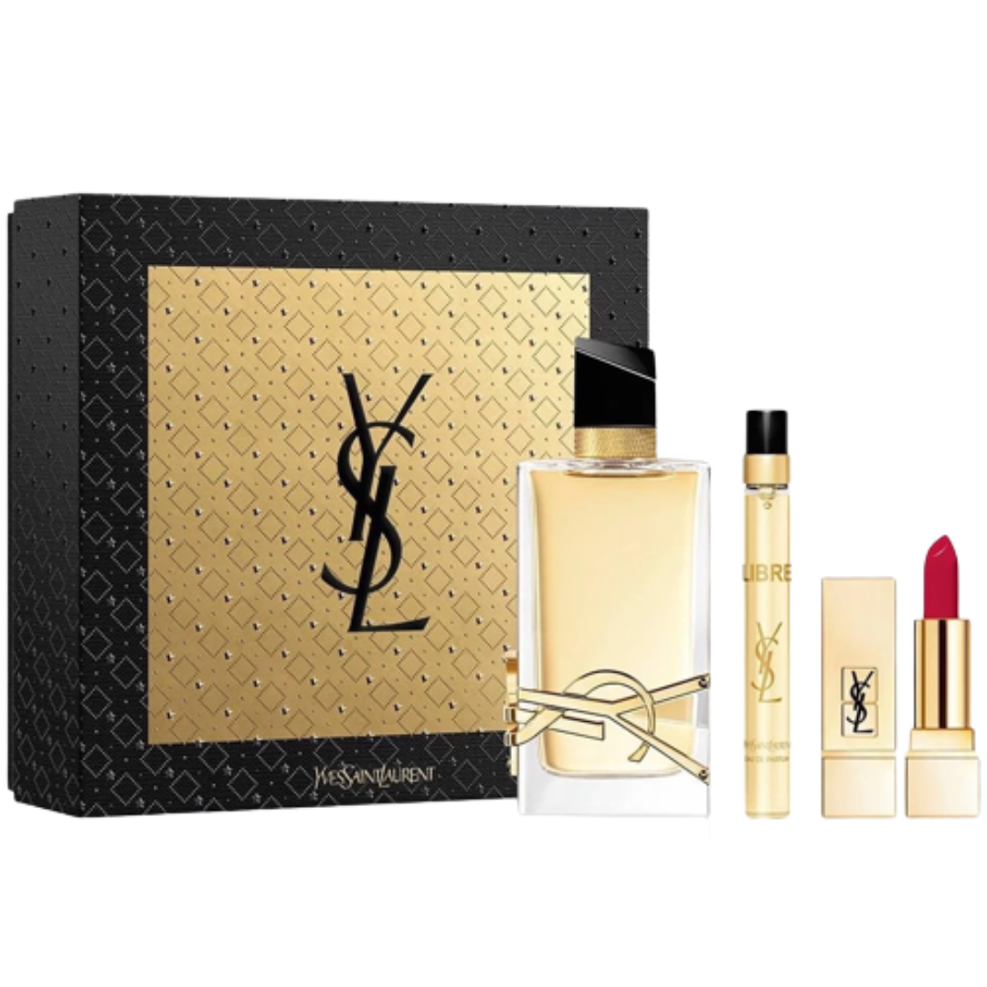 Bộ Nước Hoa Gift Set YSL Libre EDP Holiday Xmas (90ML + 10ML + Son YSL 21)