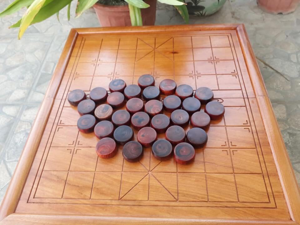 Quân Cờ Tướng Gỗ Trắc đường kính 4.0 Cm