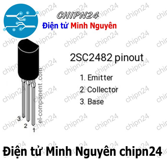 [25 con] (KT1) Transistor C2482 TO-92 NPN 100mA 300V (2SC2482 2482) - HH003344