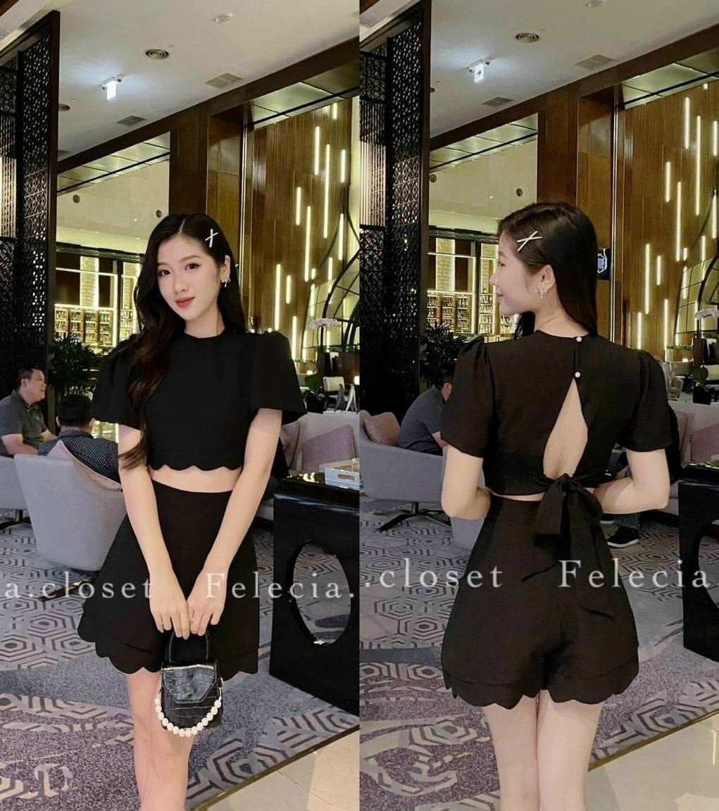 Sét đùi cột nơ sau lưng quần lai bèo quá đẹp