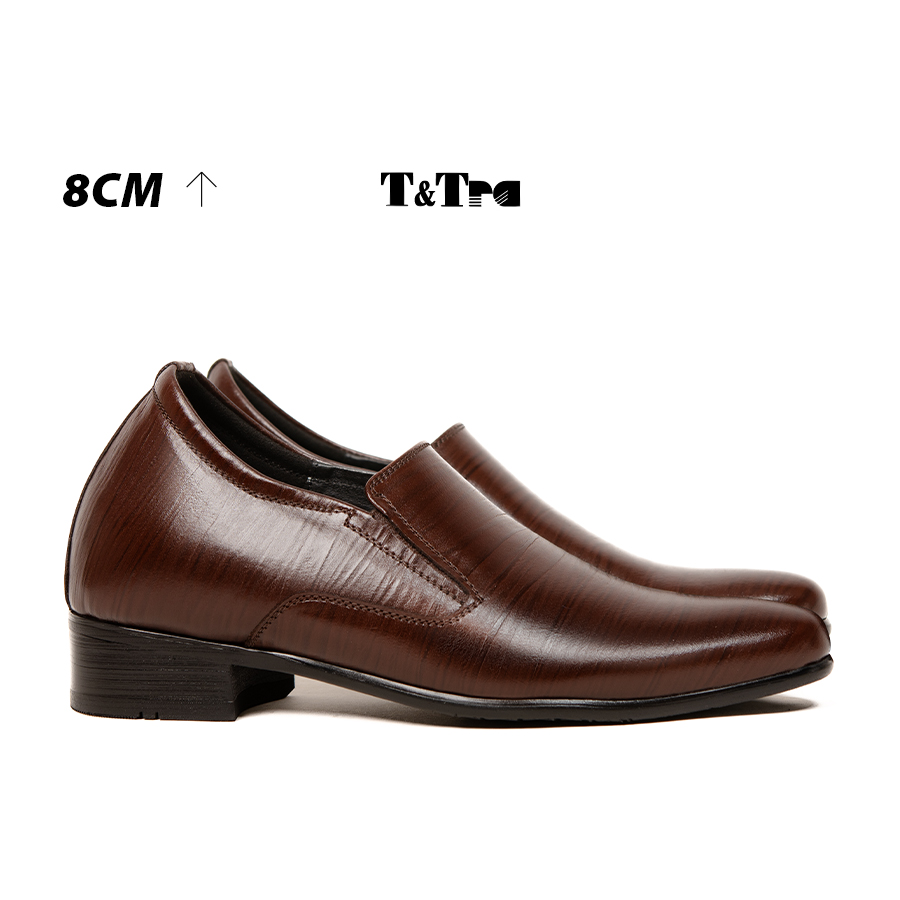 Shoes height increasing Men T&TRA S970 brown stripe